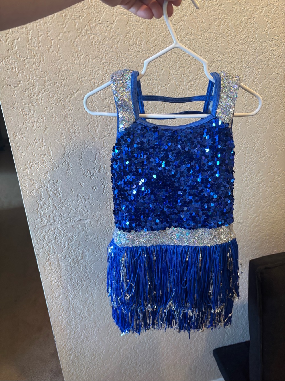 Weissman “The Vamp” Sparkling Blue Sequin Fringe Dance Costume